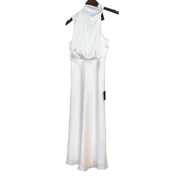 Lulu's Women's Distinctive Charm Satin Asymmetrical Dress White Size XS NWT - Picture 4 of 8
